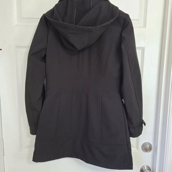 Kenneth Cole Reaction Woman's Hooded Coat, Size: XS Color: Black - Picture 16 of 16